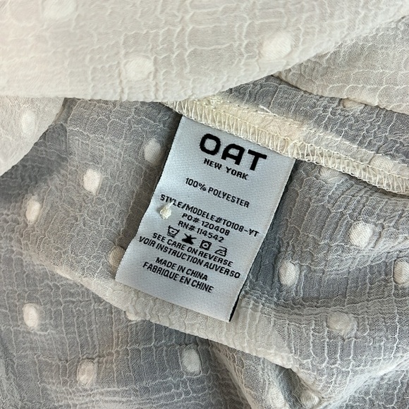 NWT Oat NY Ruffle Neck Blouse Size XS - Picture 9 of 9